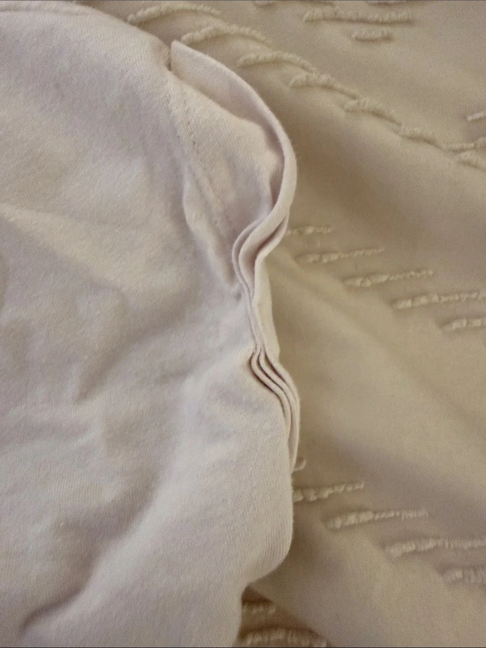 Xersion White Layered Crop Tee with Rainbow Star